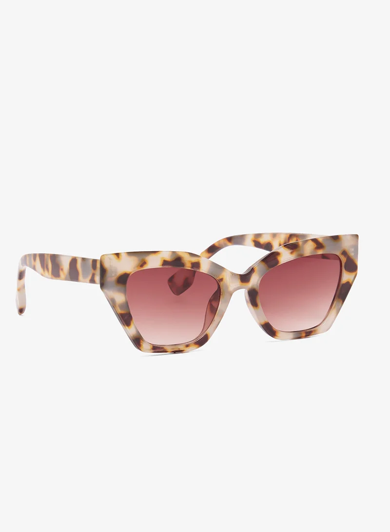 Ginger Printed Square Sunglasses